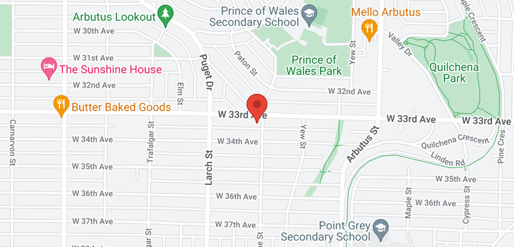 map of 2302 W 33RD AVENUE